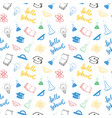 school seamless pattern hand drawn doodles vector image