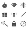 set of icons and symbols in trendy flat style vector image