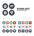 pets icons cat paw with clutches sign vector image
