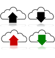 cloud upload and download vector image