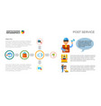 process chart with slide template vector image