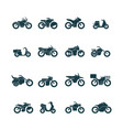 street bikes symbols silhouettes urban vector image