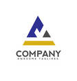 triangle check colorful logo vector image