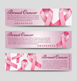breast cancer awareness banners vector image