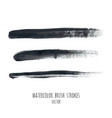 dark black grunge watercolor ink texture set vector image vector image