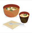 Miso soup Royalty Free Vector Image - VectorStock