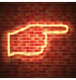 neon sign on wall vector image