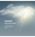 thunderstorm background with cloud and lightning vector image vector image