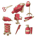 barbershop icons vector image