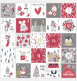 christmas advent calendar countdown till vector image vector image