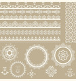 lacy vintage ribbons napkins and design elements vector image
