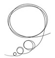 thought bubble line continuous drawing tangled vector image vector image