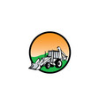tractor logo design vector image vector image