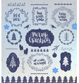 christmas hand drawn design elements vector image vector image