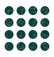 golden cracks icon set vector image vector image
