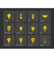 light bulb and cfl lamp icons vector image vector image