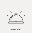 reception bell outline icon vector image