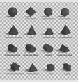 set of 3d figures on transparent background vector image