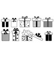 set of gift boxes vector image