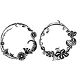 two black wreath vector image vector image