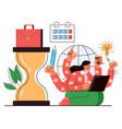 business woman office worker character vector image