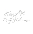 christmas reindeer with text merry vector image