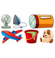 large set household items on white background vector image