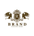 royal griffin logo vector image vector image