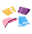 towels for kitchen and bathroom rolls spa vector image
