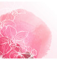 watercolor background with orchid flowers vector image vector image
