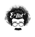 portrait of albert einstein education science vector image vector image