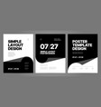 simple template design with typography for poster vector image