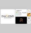 diamond logo vector image vector image