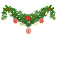 fir christmas garland vector image