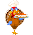 turkey and pie vector image vector image