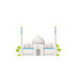 white arabian mosque building icon vector image vector image