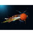 grunge basketball vector image vector image