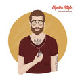 hipster style template vector image vector image