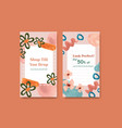 instagram template with shopping design vector image vector image
