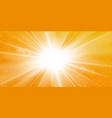rays yellow background gold sunny sky heat vector image