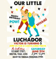 set of vintage lucha libre tickets vector image