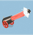 shooting cannon vector image