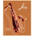 jazz saxophone poster vector image