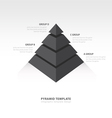 pyramid infographic template black color vector image vector image