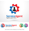 service agent logo template vector image