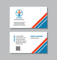 business visit card template with logo - concept vector image vector image