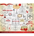 christmas decoration collection vector image