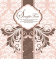 pink vintage damask invitation card vector image