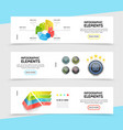 realistic infographic horizontal banners vector image