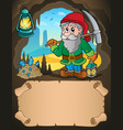 small parchment and dwarf miner 1 vector image vector image